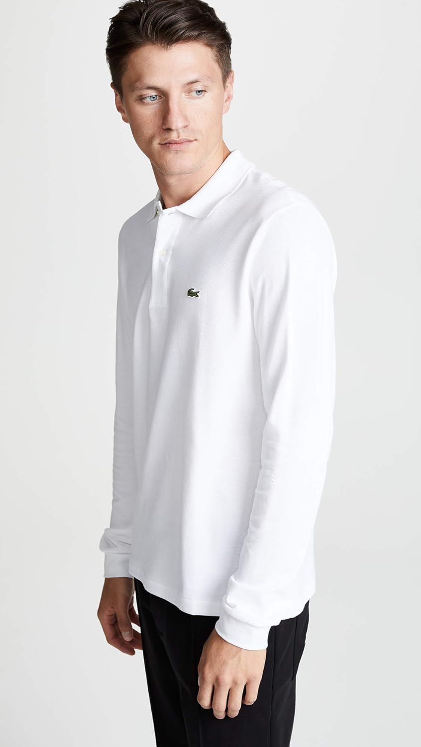 Lacoste Mens Classic Long Sleeve Pique Polo Shirt