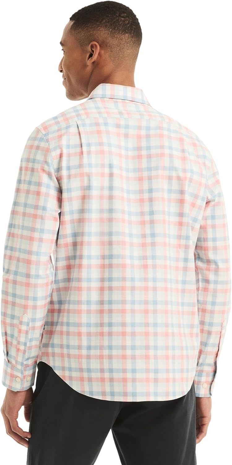 Nautica Men's Classic Fit Stretch Solid Long Sleeve Button Down Shirt