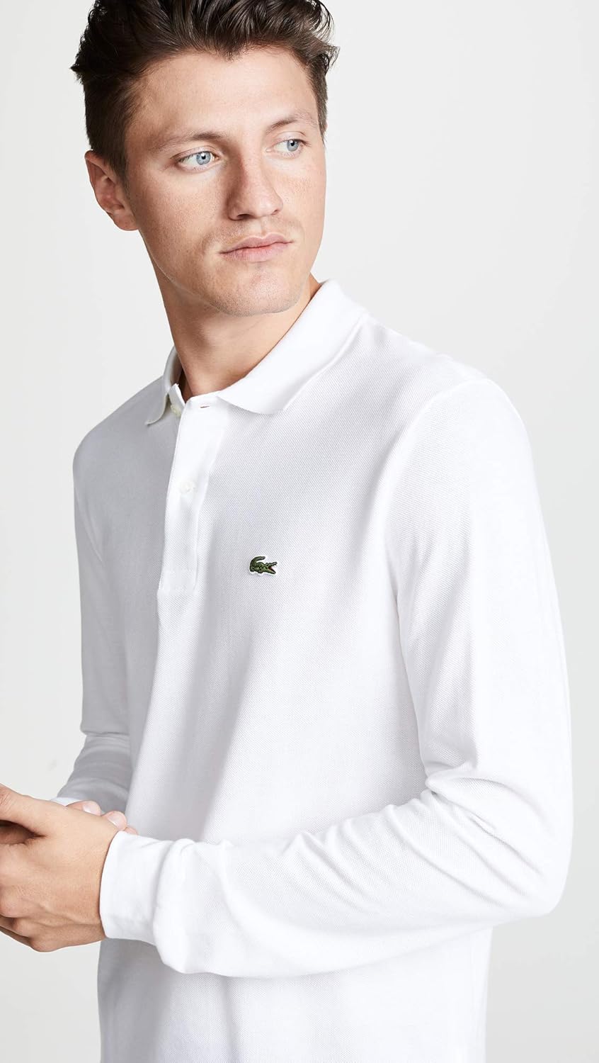 Lacoste Mens Classic Long Sleeve Pique Polo Shirt