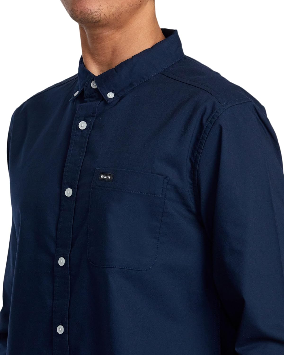 RVCA Men's Thatll Do Stretch Long Sleeve Woven Button Front Shirt