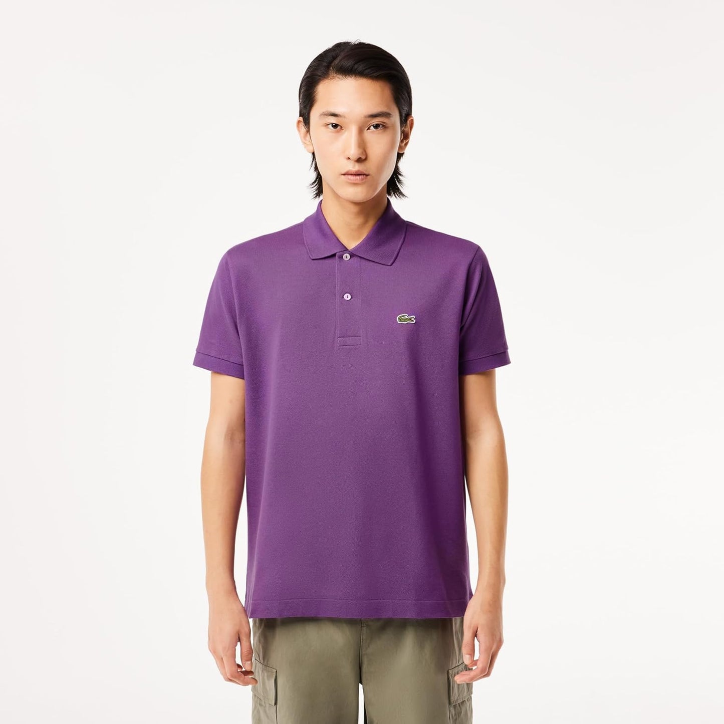 Lacoste Men's Short Sleeved Ribbed Collar Shirt