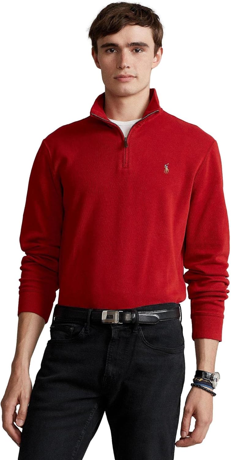 POLO RALPH LAUREN Men's Classic Estate-Rib Quarter-Zip Pullover Sweater