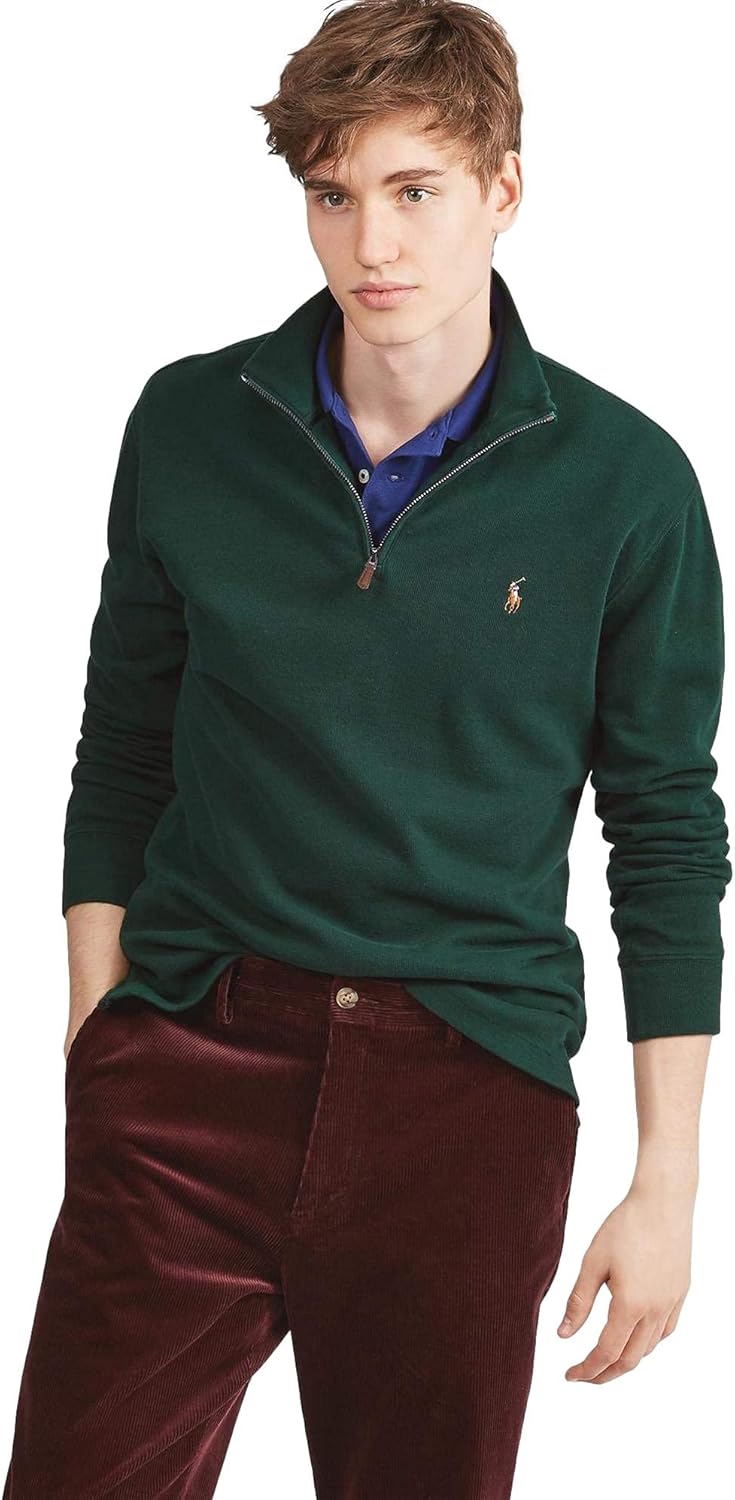 POLO RALPH LAUREN Men's Classic Estate-Rib Quarter-Zip Pullover Sweater