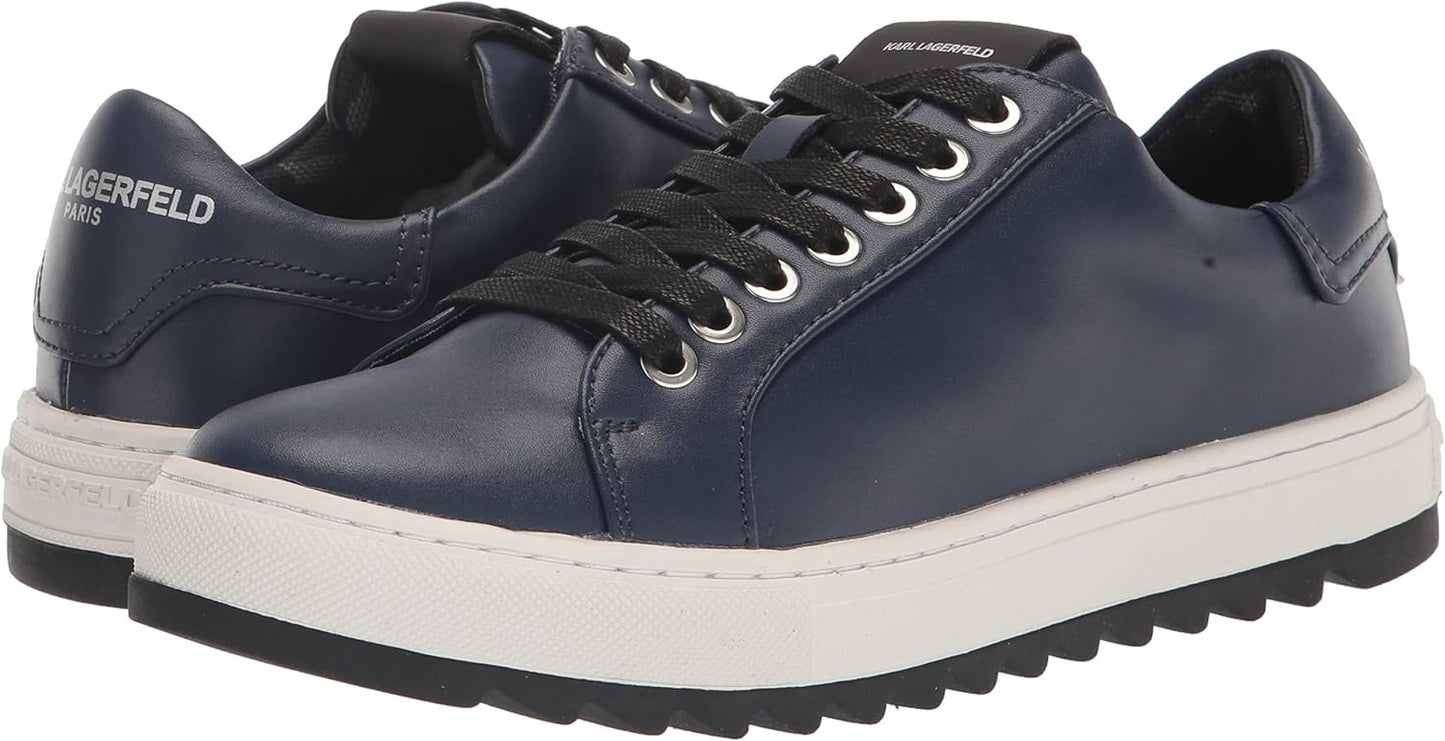 KARL LAGERFELD Men's Recycled Leather Low Top Sneaker