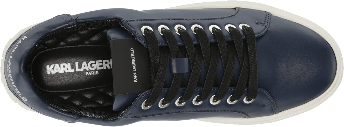 KARL LAGERFELD Men's Recycled Leather Low Top Sneaker