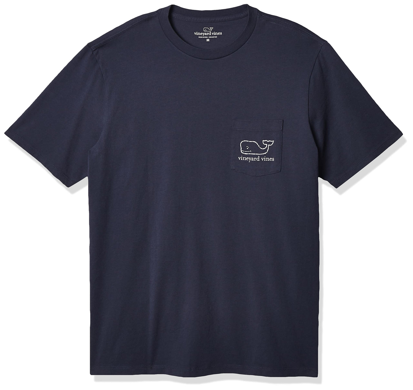 vineyard vines Men's Short-Sleeve Vintage Whale Pocket Tee