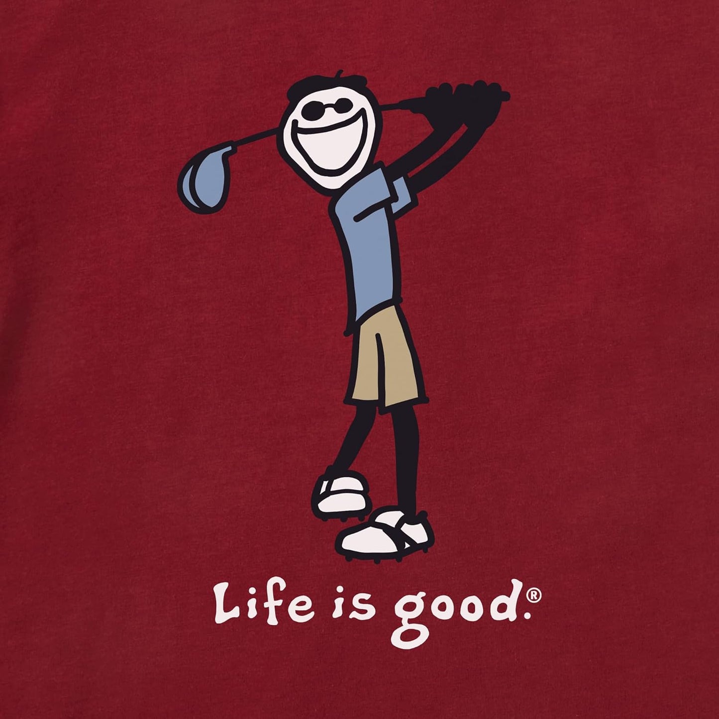 Life is Good Men's Crusher Tee Shirt, Short Sleeve Cotton Graphic T-Shirts, Gold Jake