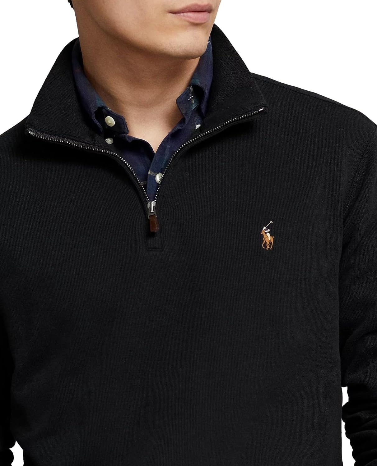 POLO RALPH LAUREN Men's Classic Estate-Rib Quarter-Zip Pullover Sweater