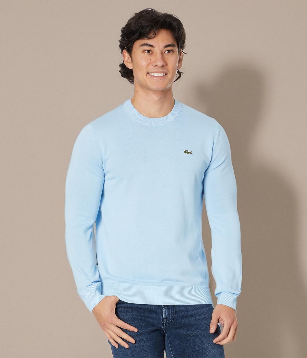 Lacoste Men's Long Sleeve Crew Neck Regular Fit Sweater