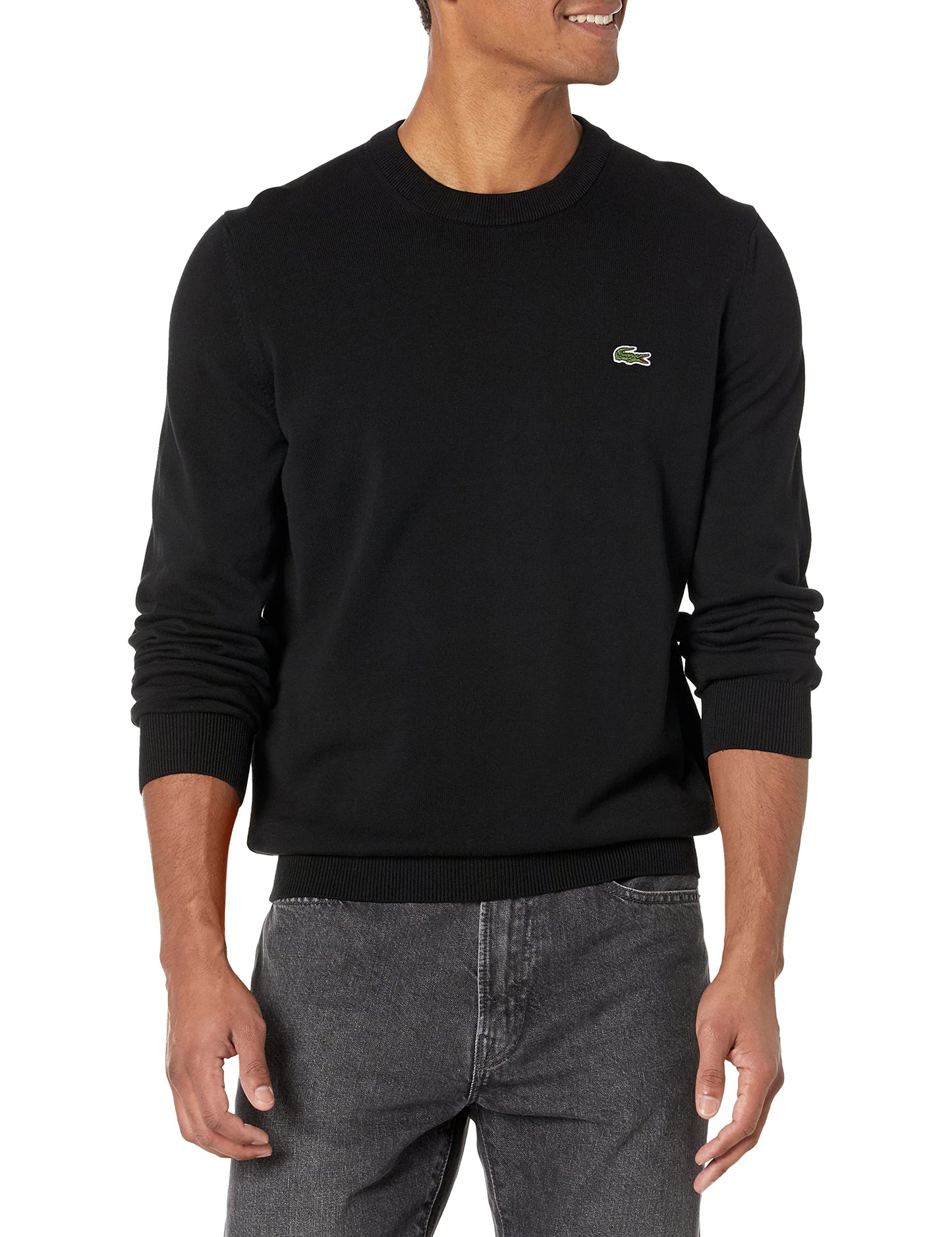 Lacoste Men's Long Sleeve Crew Neck Regular Fit Sweater