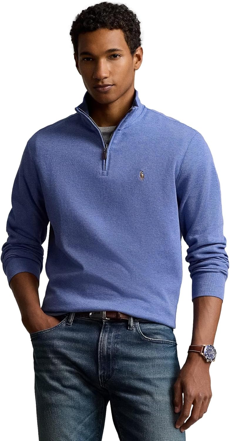 POLO RALPH LAUREN Men's Classic Estate-Rib Quarter-Zip Pullover Sweater