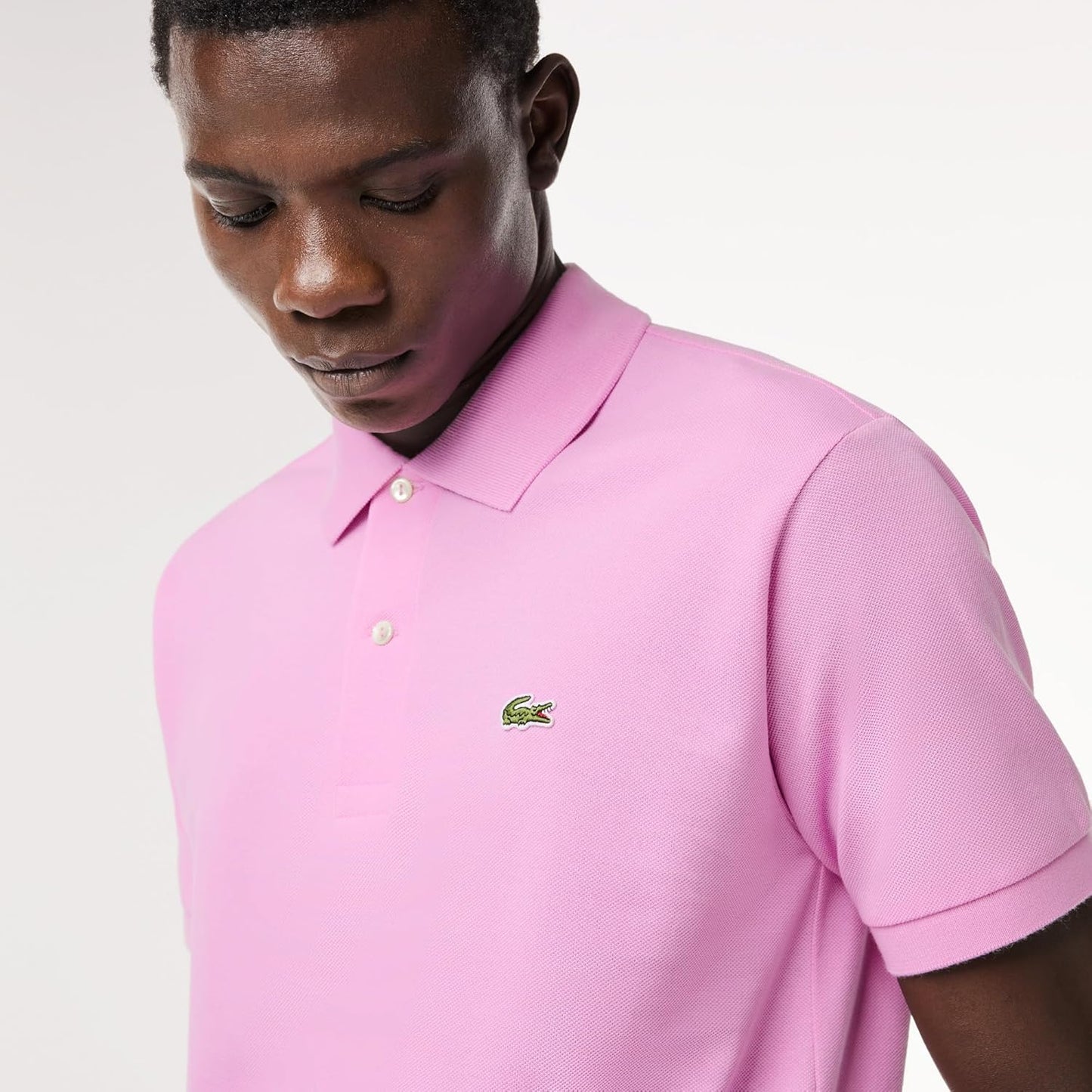 Lacoste Men's Short Sleeved Ribbed Collar Shirt