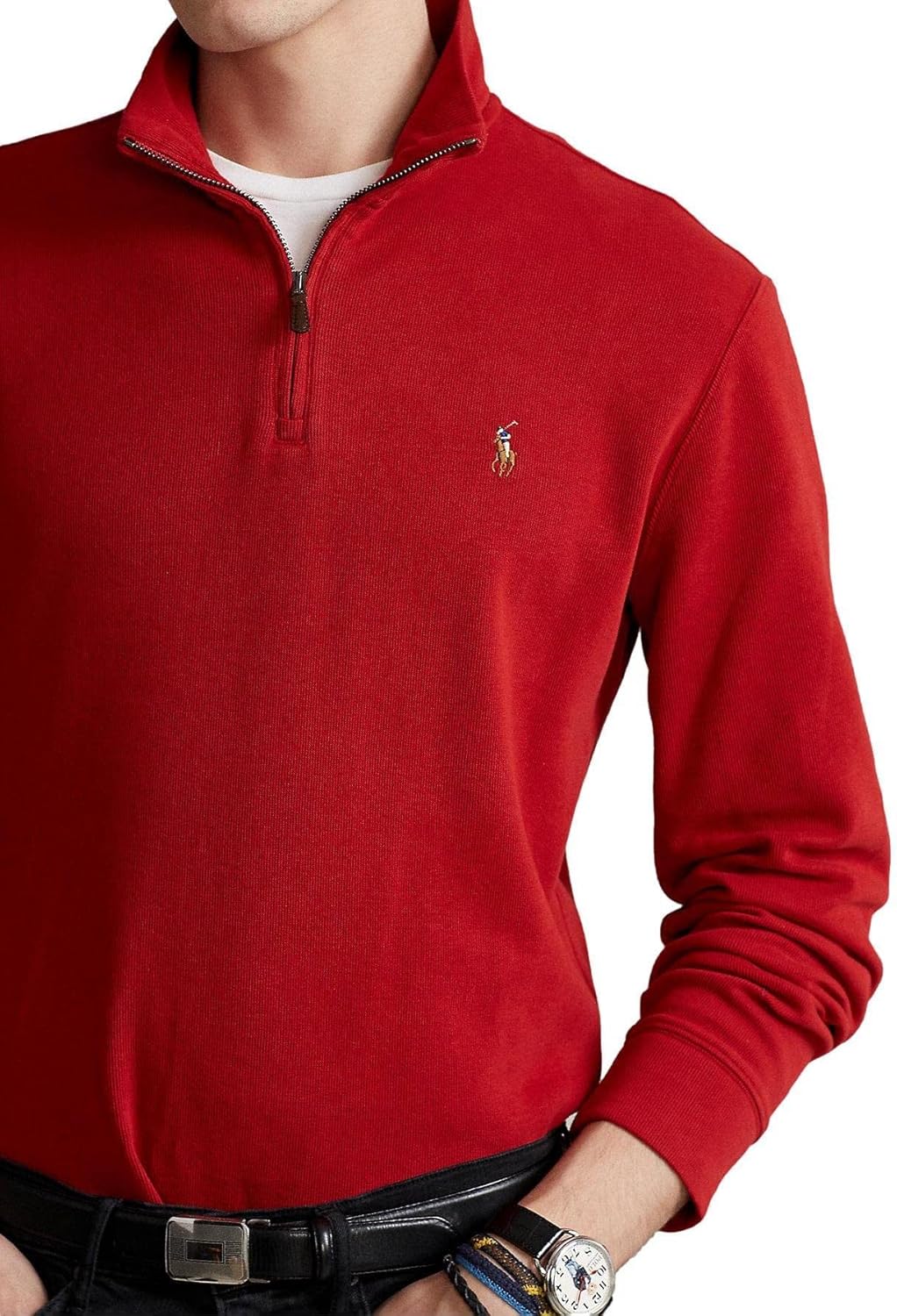 POLO RALPH LAUREN Men's Classic Estate-Rib Quarter-Zip Pullover Sweater