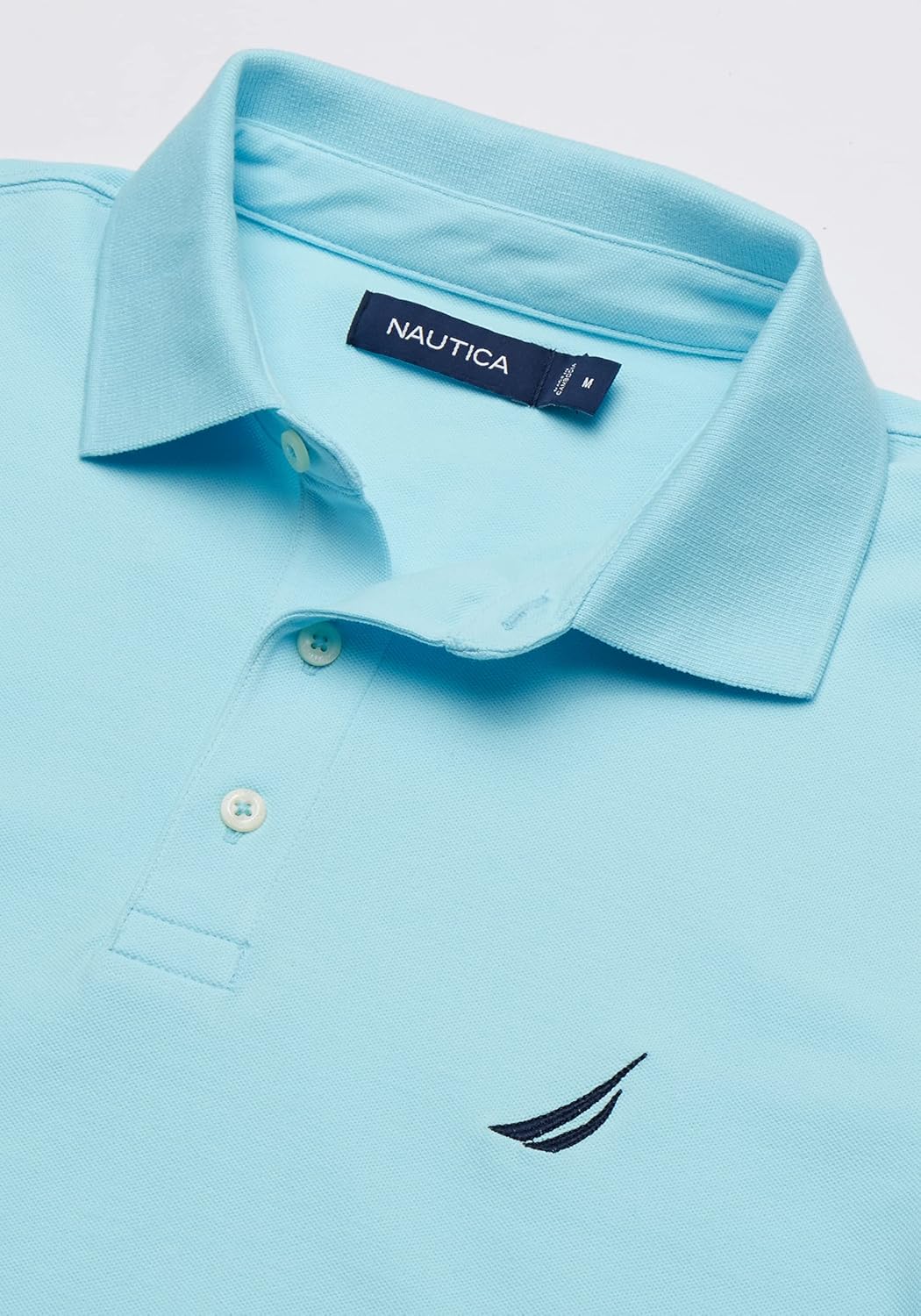 Nautica Men's Short Sleeve Solid Stretch Cotton Pique Polo Shirt