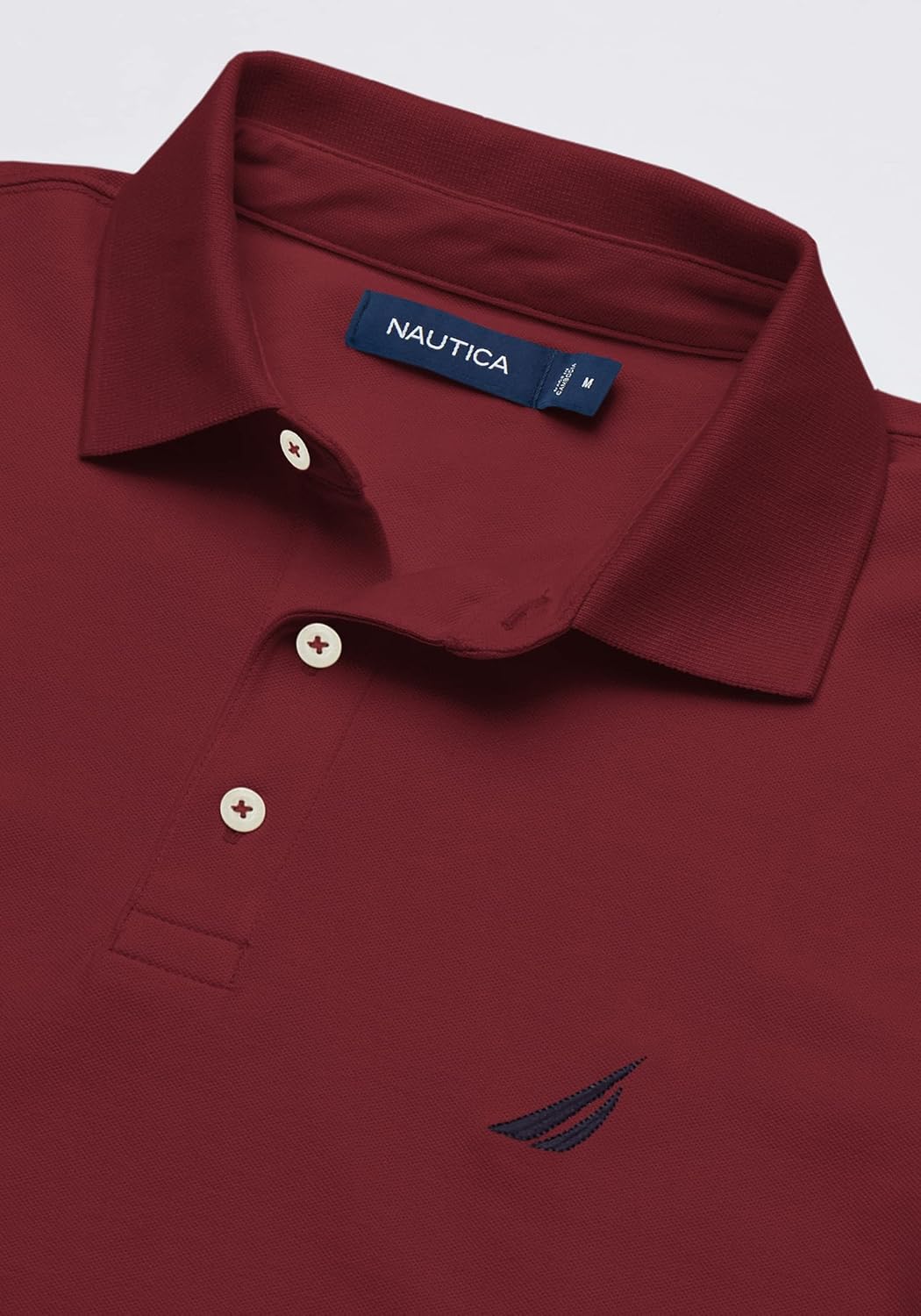 Nautica Men's Short Sleeve Solid Stretch Cotton Pique Polo Shirt