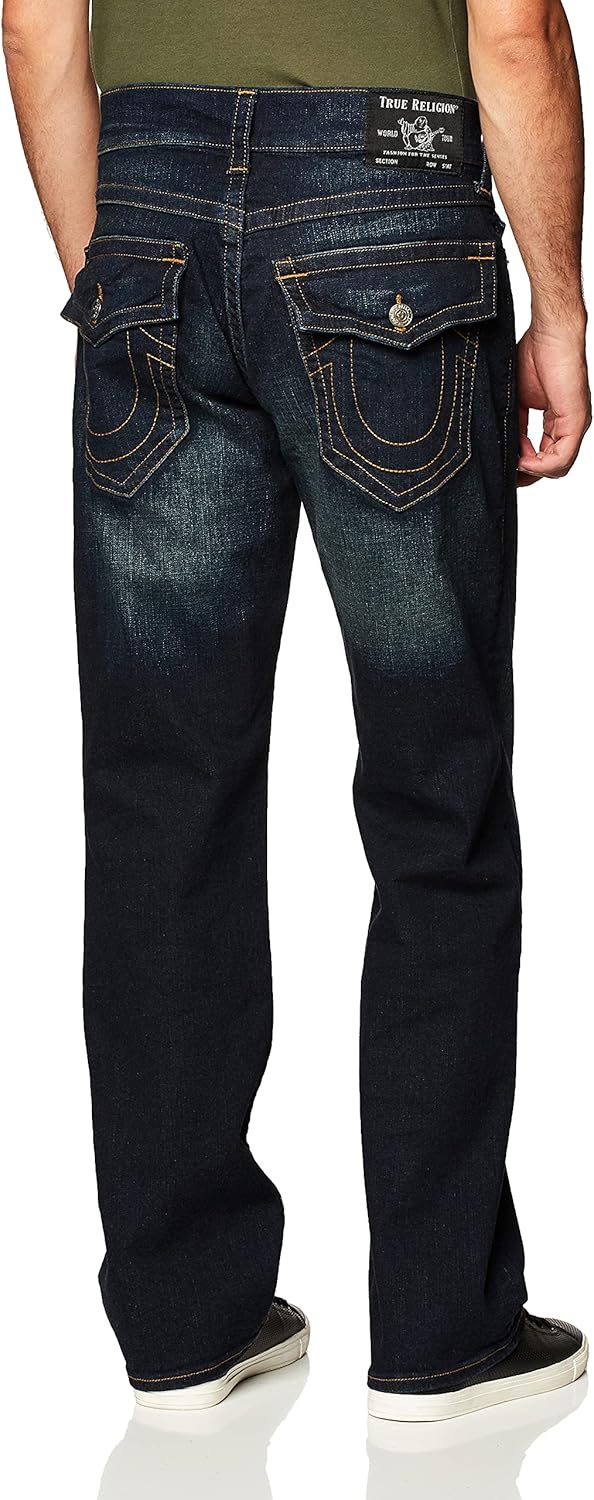 True Religion Men's Ricky Straight Leg Jean with Back Flap Pockets