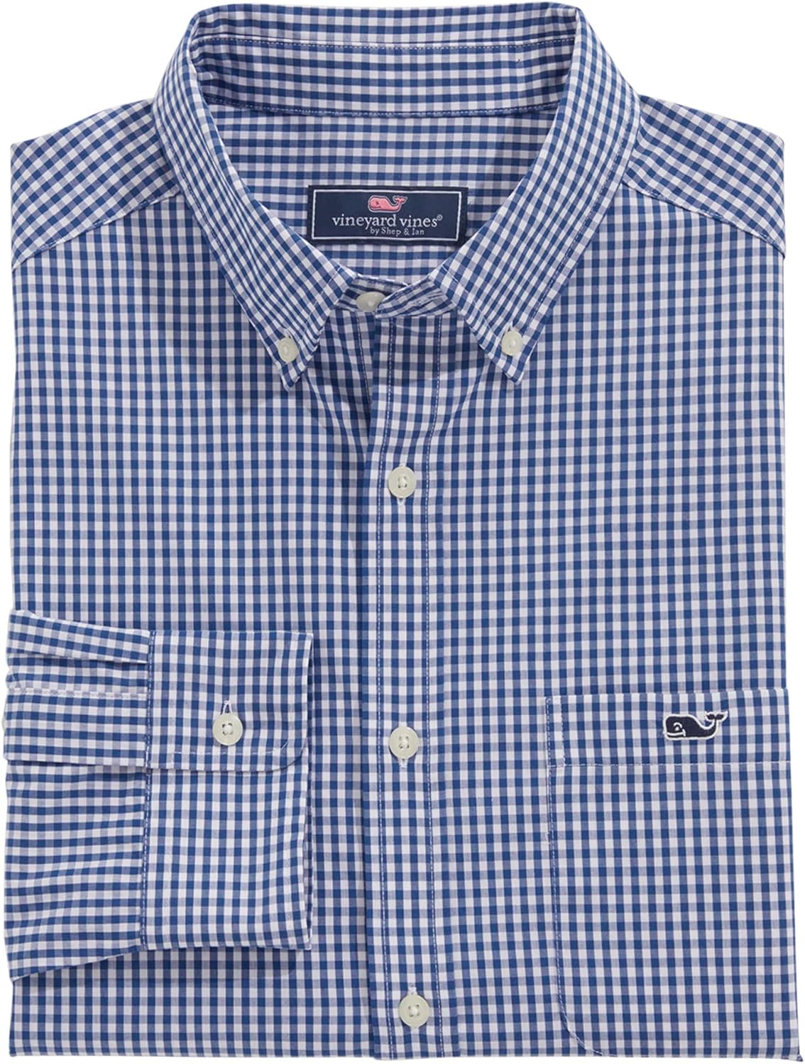 vineyard vines Men's Gingham Stretch Poplin Shirt