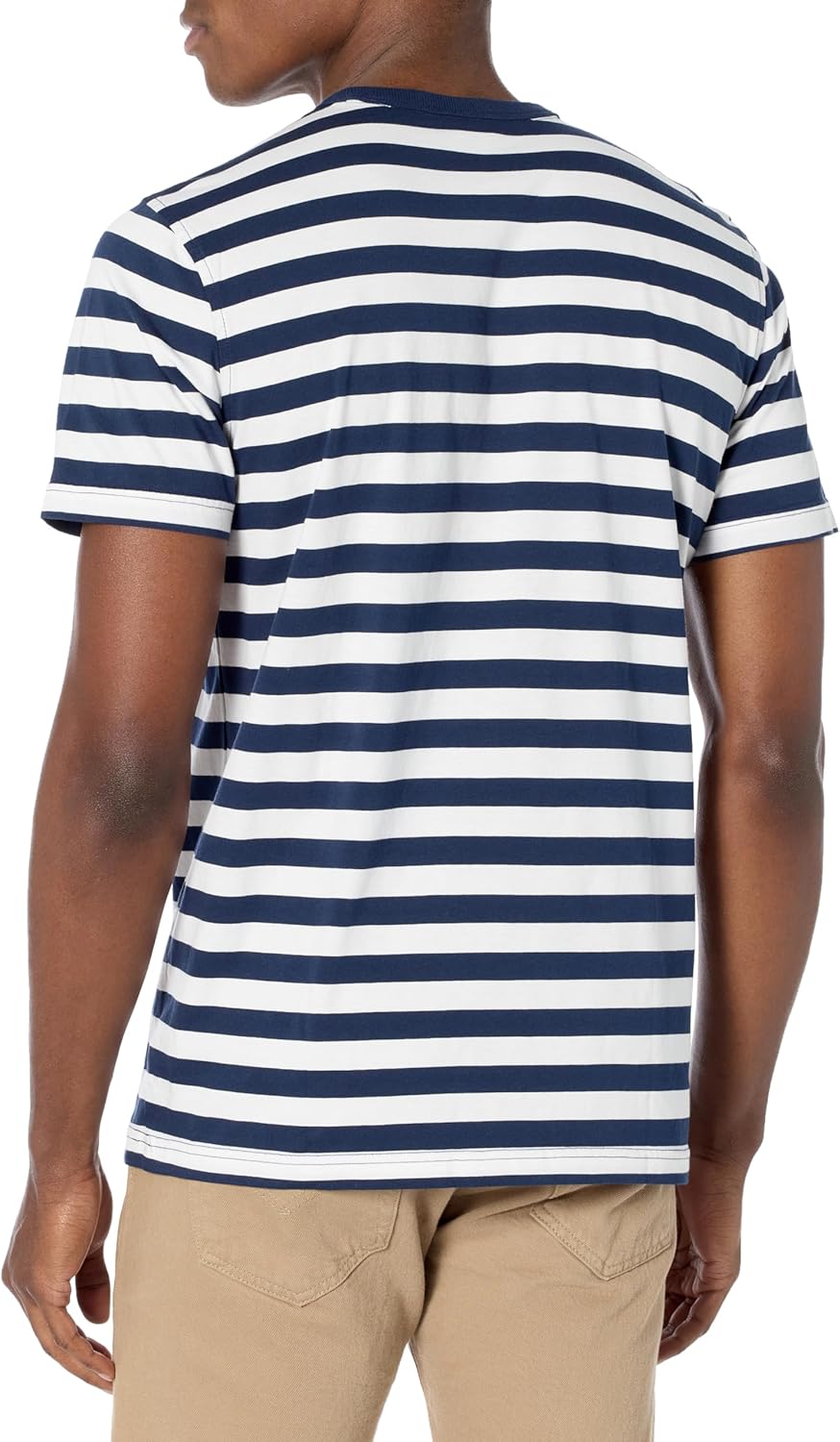 Brooks Brothers Men's Short Sleeve Stripe Crewneck Tee