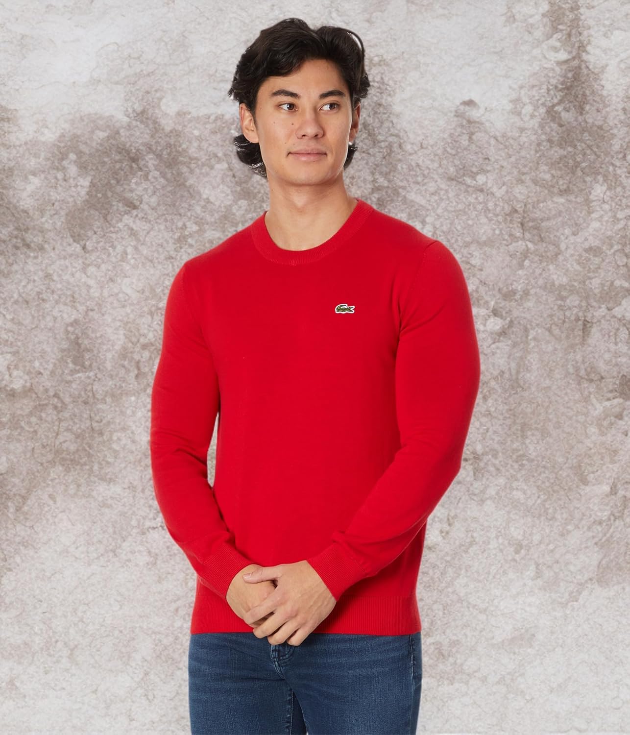 Lacoste Men's Long Sleeve Crew Neck Regular Fit Sweater