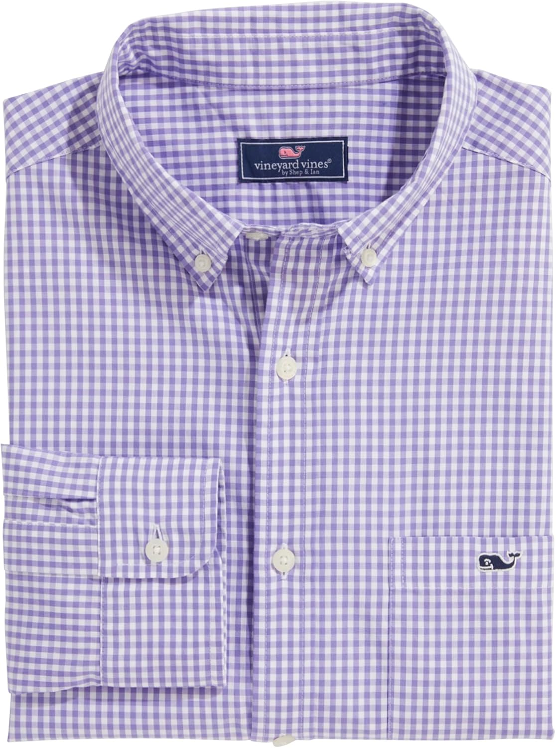 vineyard vines Men's Gingham Stretch Poplin Shirt