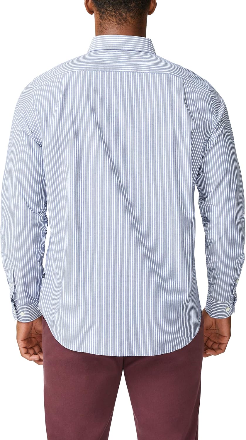 Nautica Men's Classic Fit Stretch Solid Long Sleeve Button Down Shirt