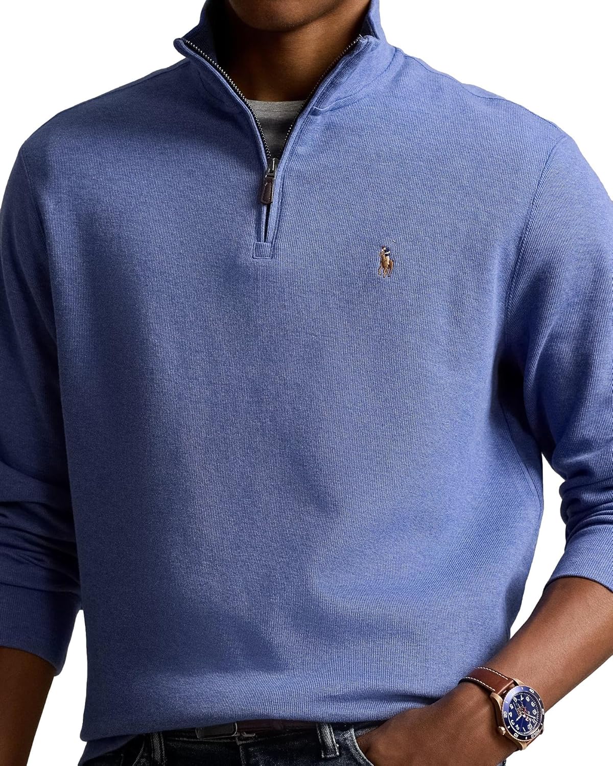 POLO RALPH LAUREN Men's Classic Estate-Rib Quarter-Zip Pullover Sweater