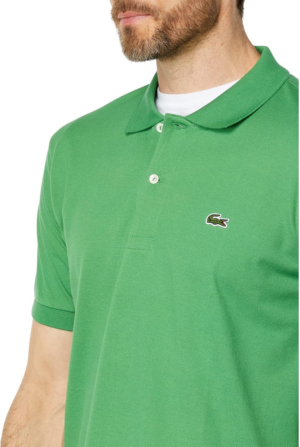 Lacoste Men's Short Sleeved Ribbed Collar Shirt