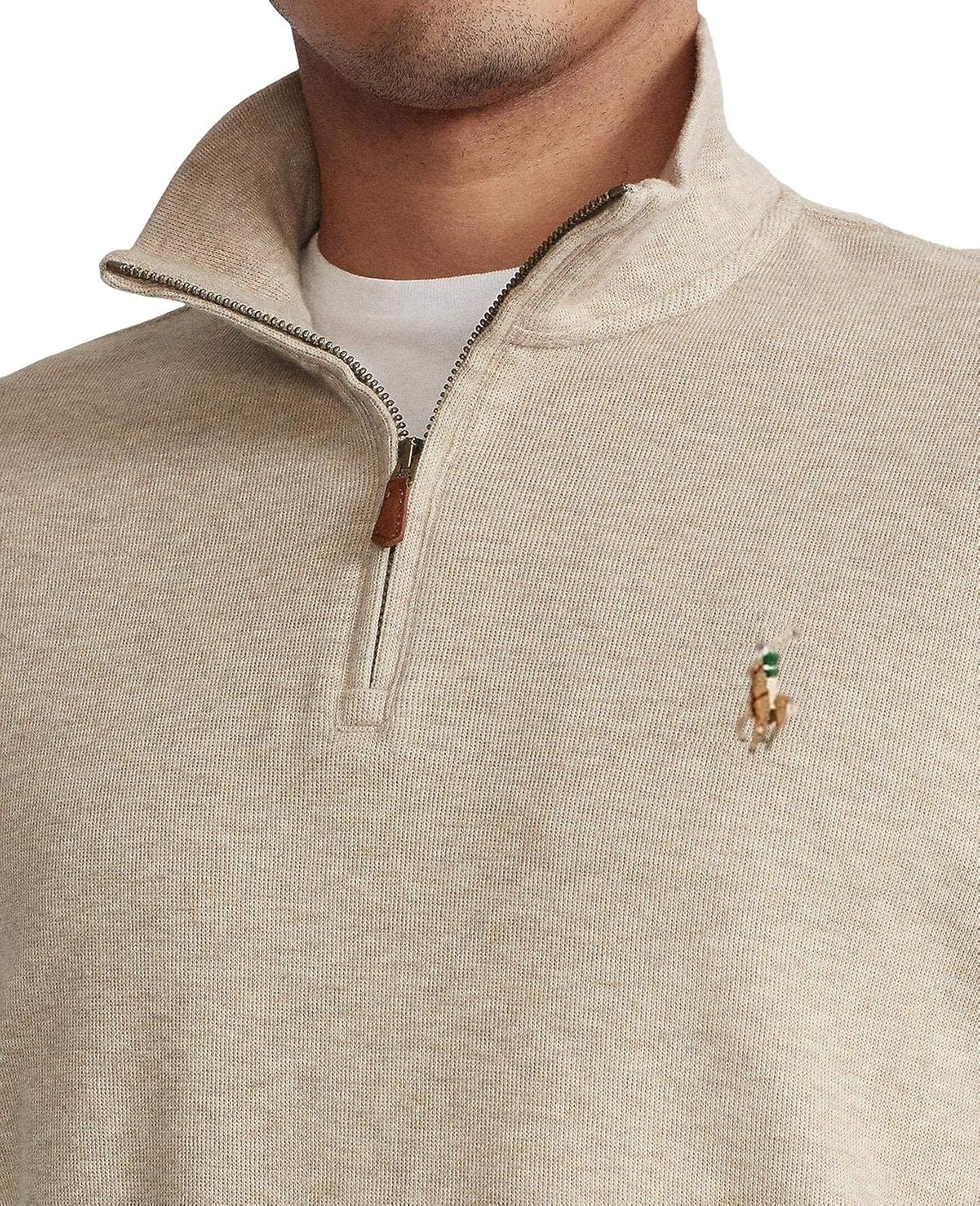 POLO RALPH LAUREN Men's Classic Estate-Rib Quarter-Zip Pullover Sweater