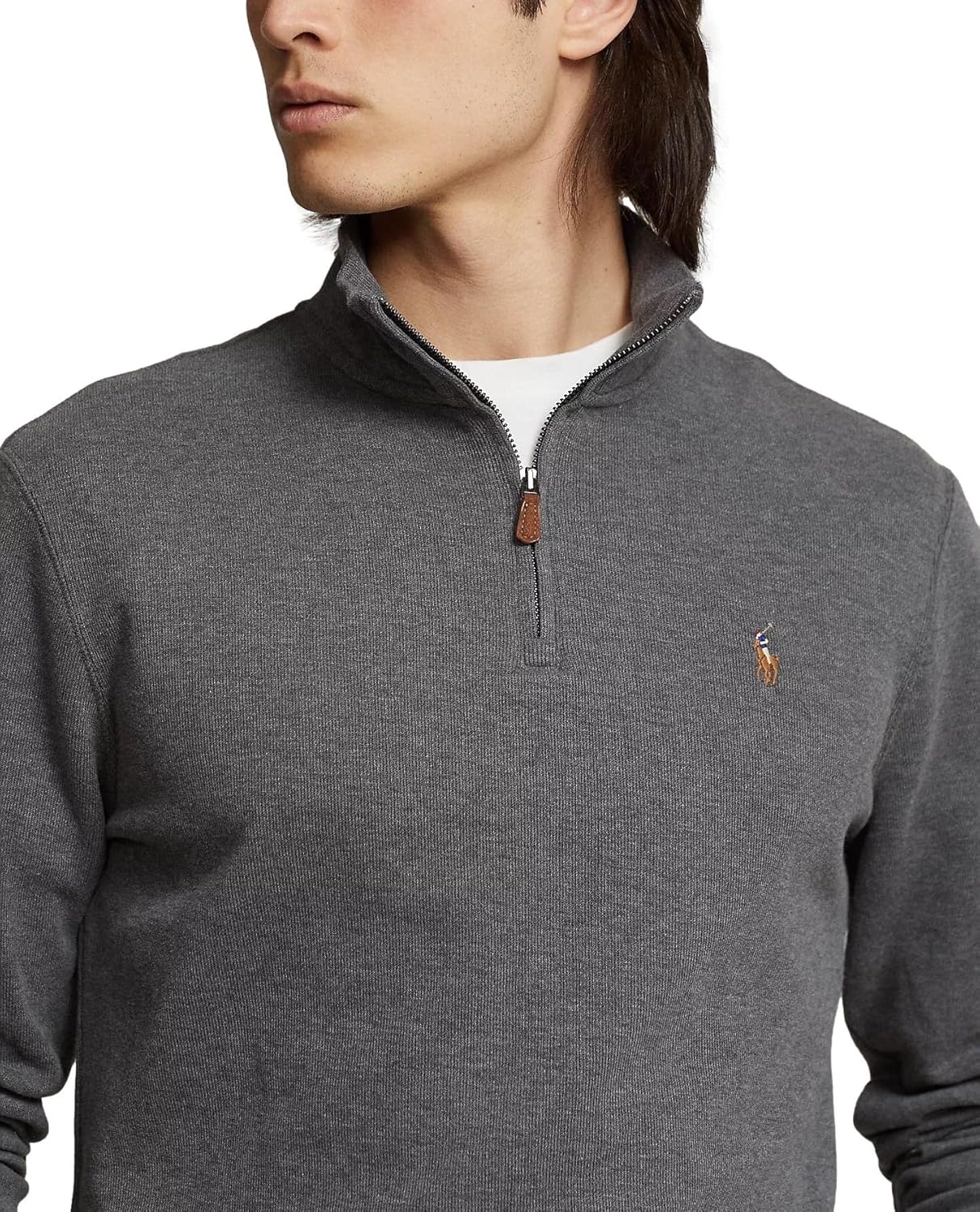 POLO RALPH LAUREN Men's Classic Estate-Rib Quarter-Zip Pullover Sweater