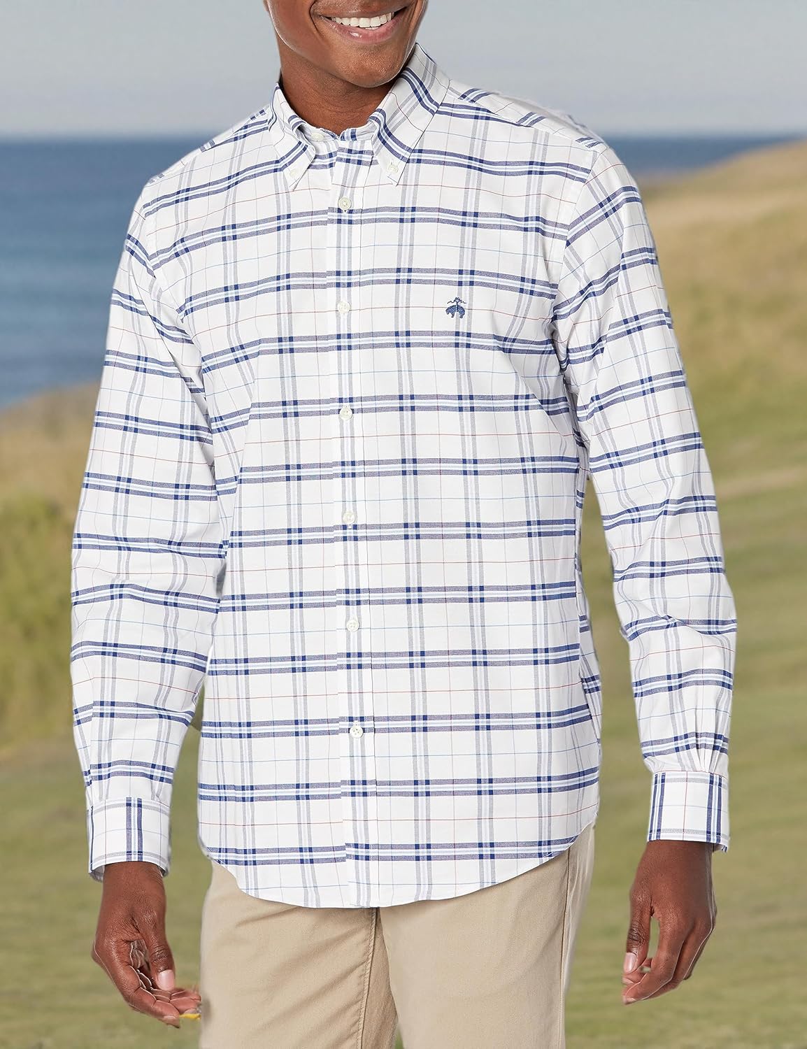 Brooks Brothers Men's Non-Iron Long Sleeve Button Down Sport Shirt