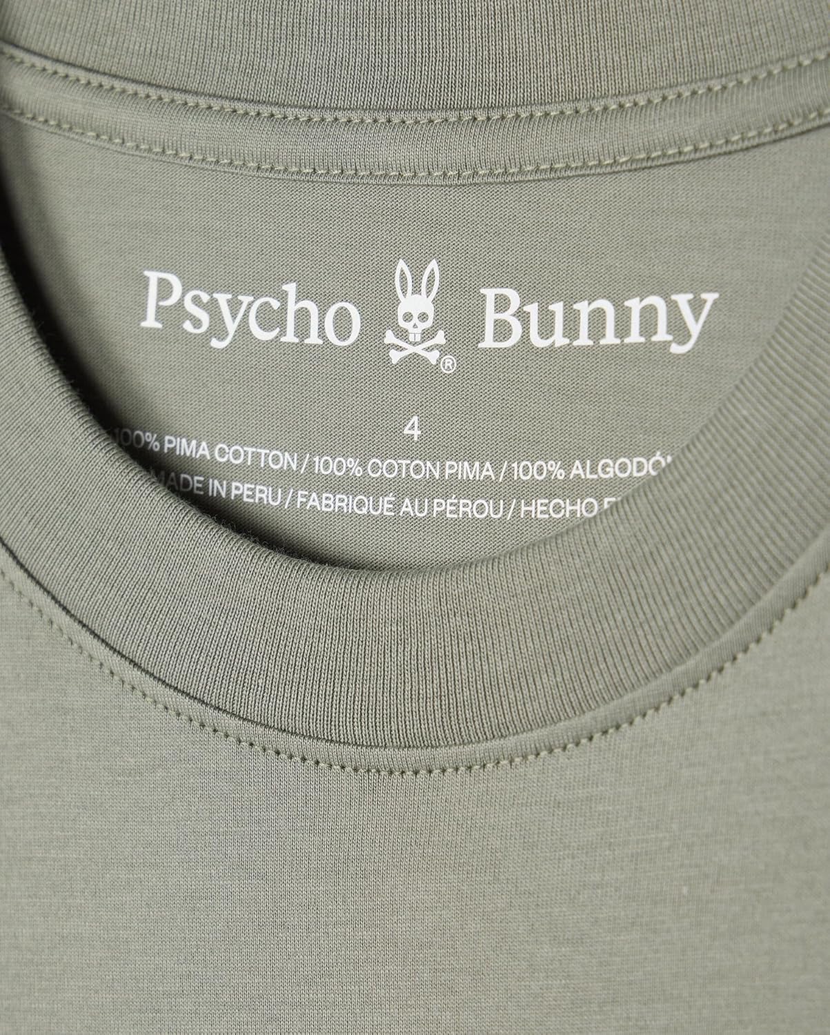 Psycho Bunny Mens Classic Crew Neck TEE - B6U014B200o