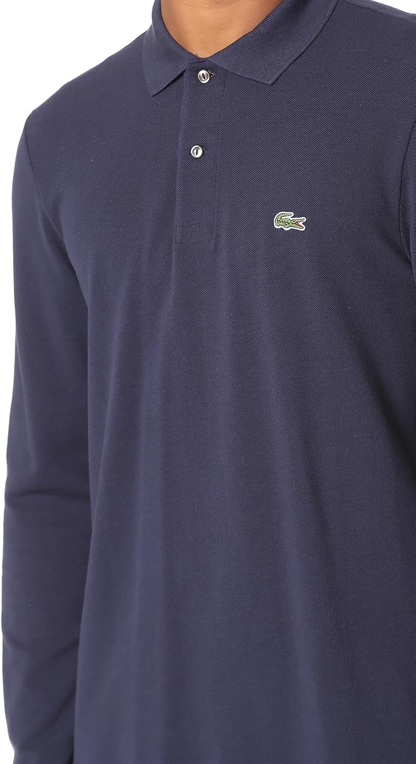 Lacoste Mens Classic Long Sleeve Pique Polo Shirt