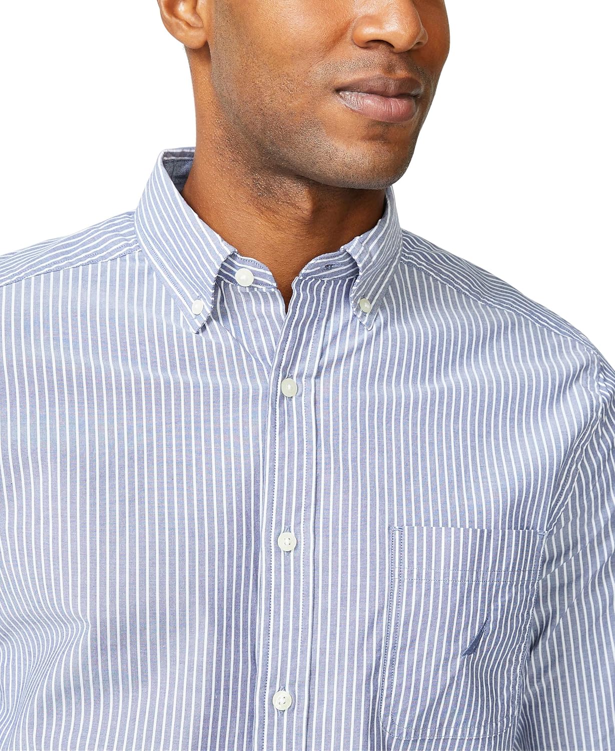 Nautica Men's Classic Fit Stretch Solid Long Sleeve Button Down Shirt