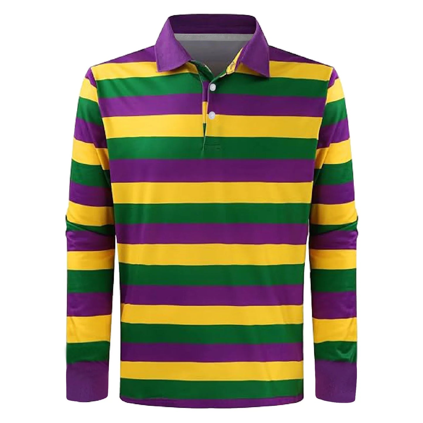 Southern Peacock Mardi Gras Polo Shirt