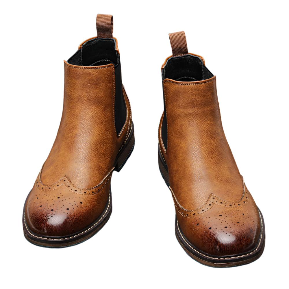 The Savannah Collection: Brogue Chelsea Men Boots