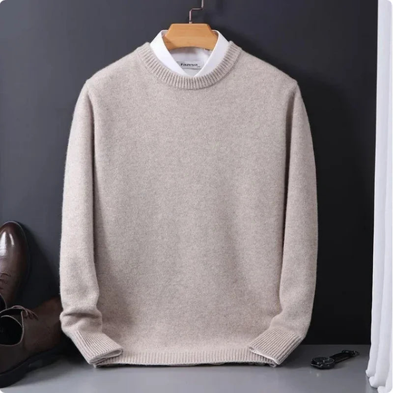 Southern Gent Luxurious Cashmere Crewneck Pullover: Loose Fit Elegance