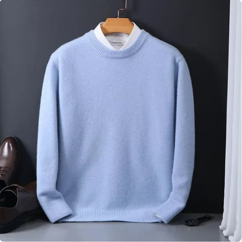 Southern Gent Luxurious Cashmere Crewneck Pullover: Loose Fit Elegance