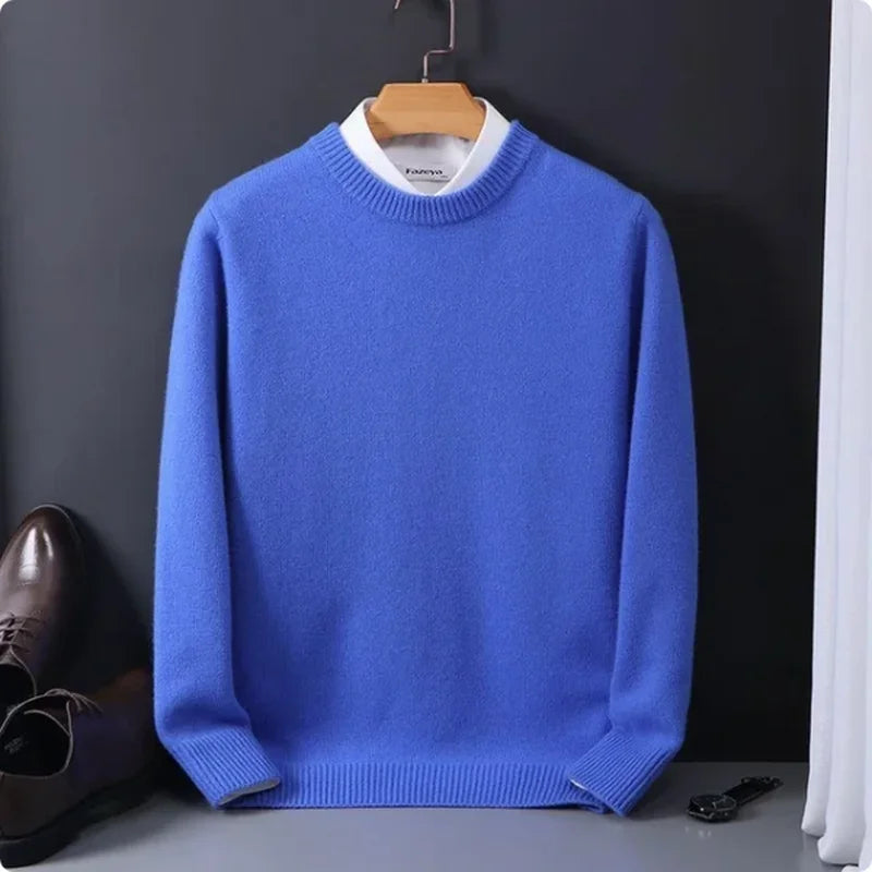 Southern Gent Luxurious Cashmere Crewneck Pullover: Loose Fit Elegance