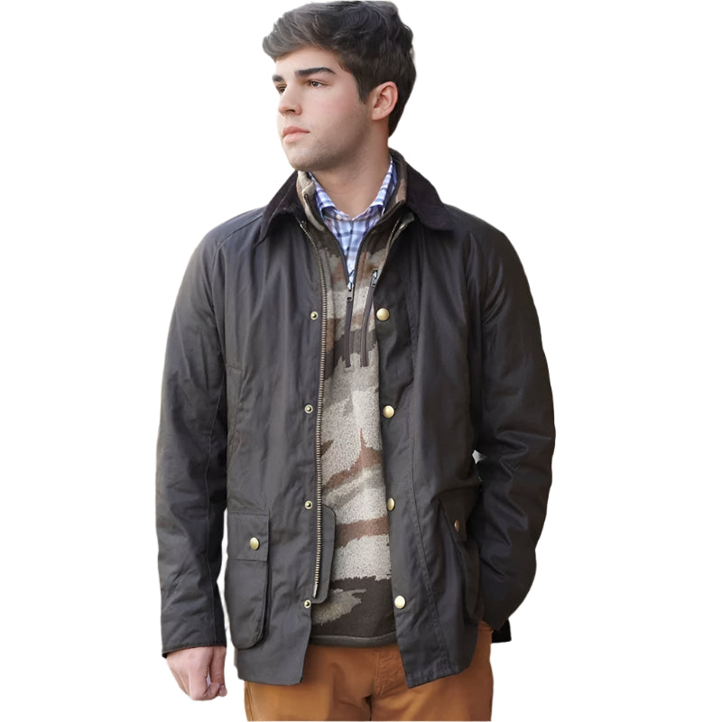 Southern Gent Barbour Waxed Retro Loose Single-Breasted Cargo Coat