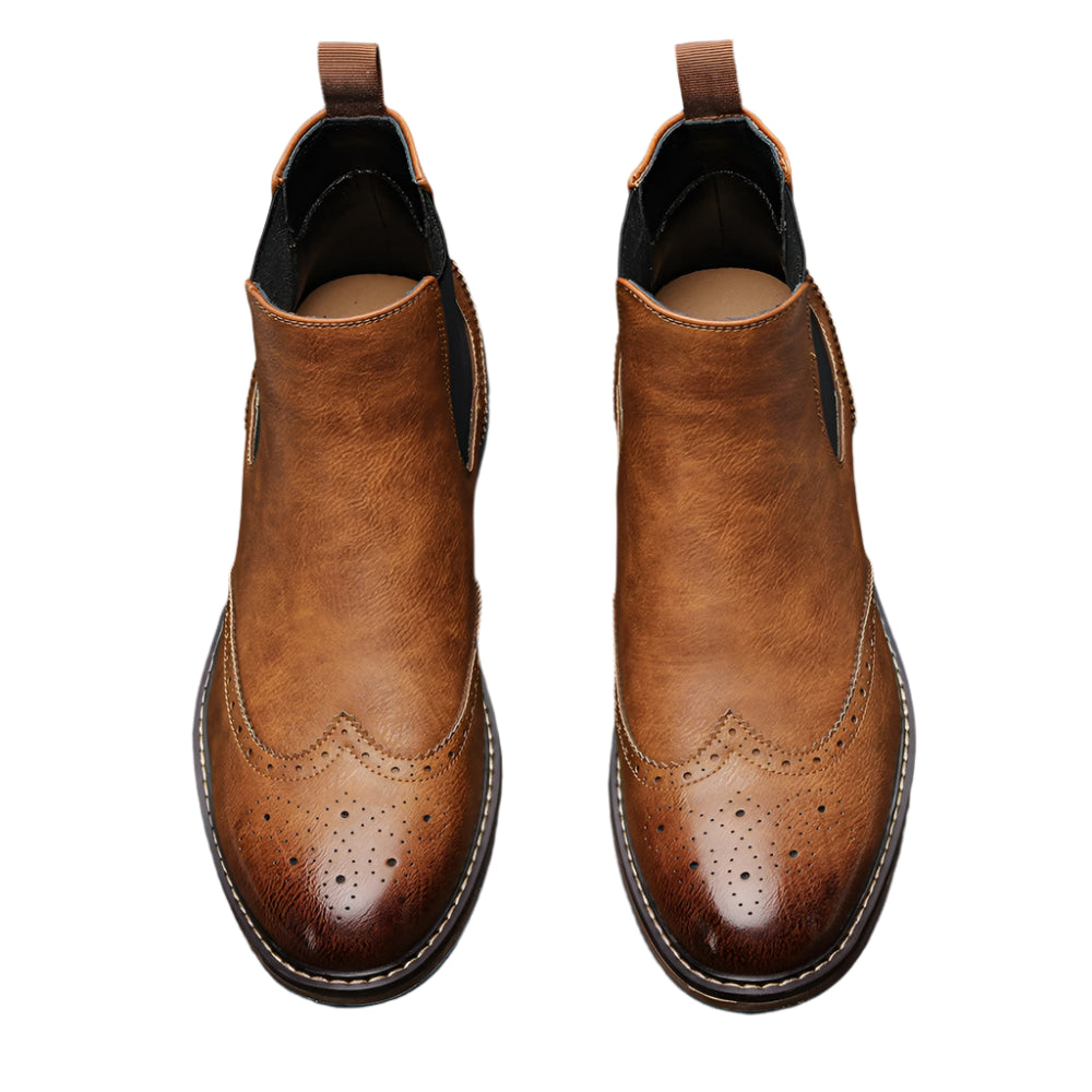 The Savannah Collection: Brogue Chelsea Men Boots