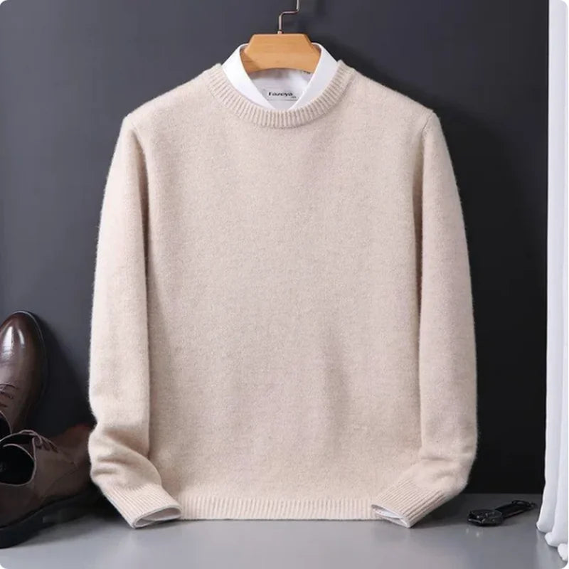 Southern Gent Luxurious Cashmere Crewneck Pullover: Loose Fit Elegance