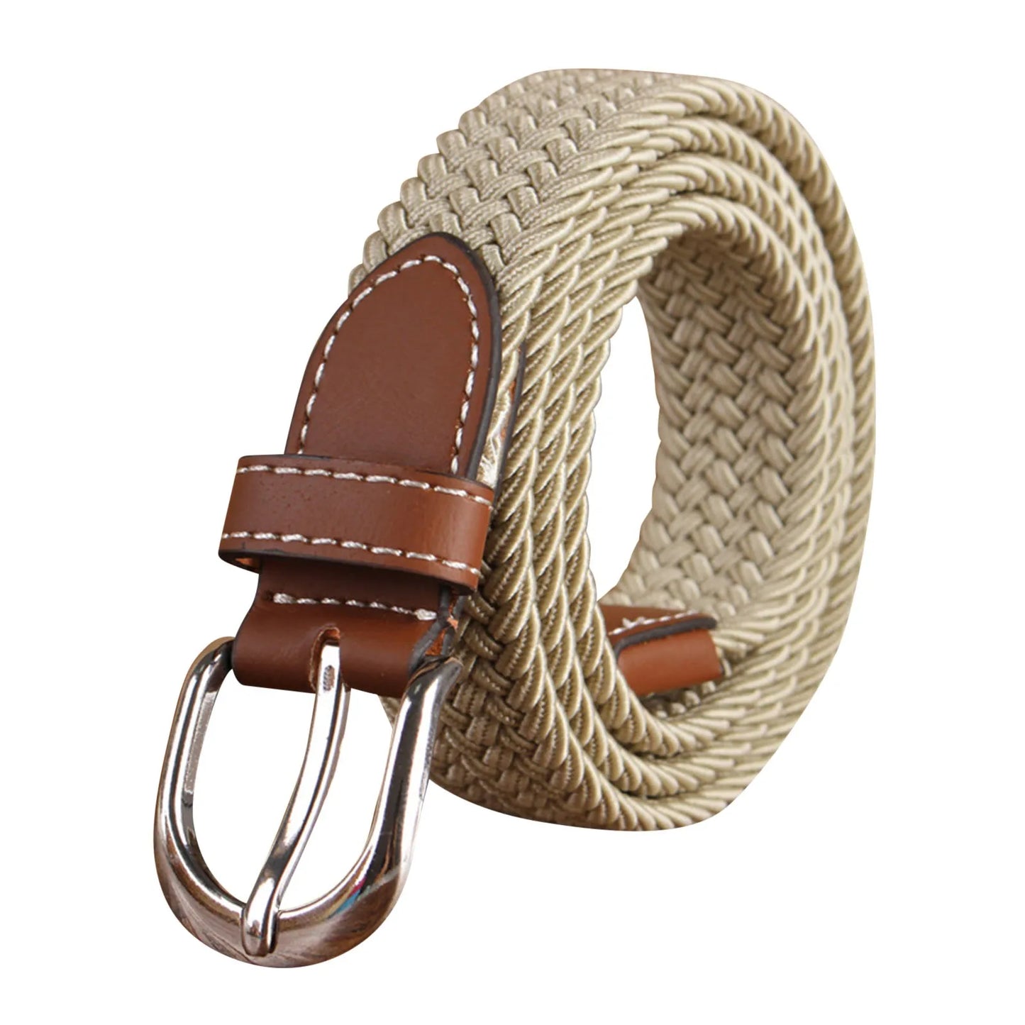 Magnolia Threads 35mm Stretch Belt - Braided Elastic Woven Men's Belt for Jeans