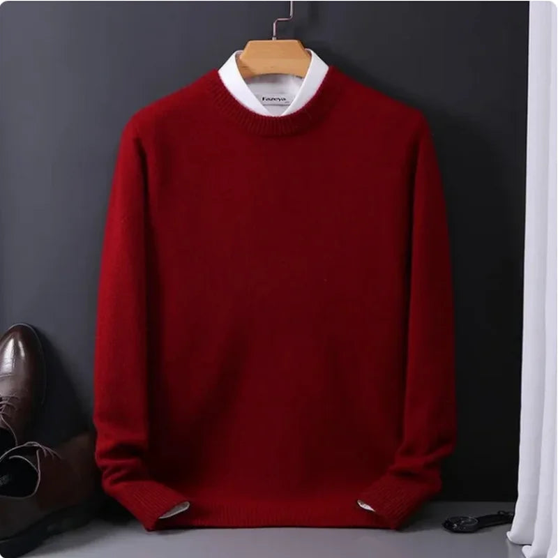 Southern Gent Luxurious Cashmere Crewneck Pullover: Loose Fit Elegance