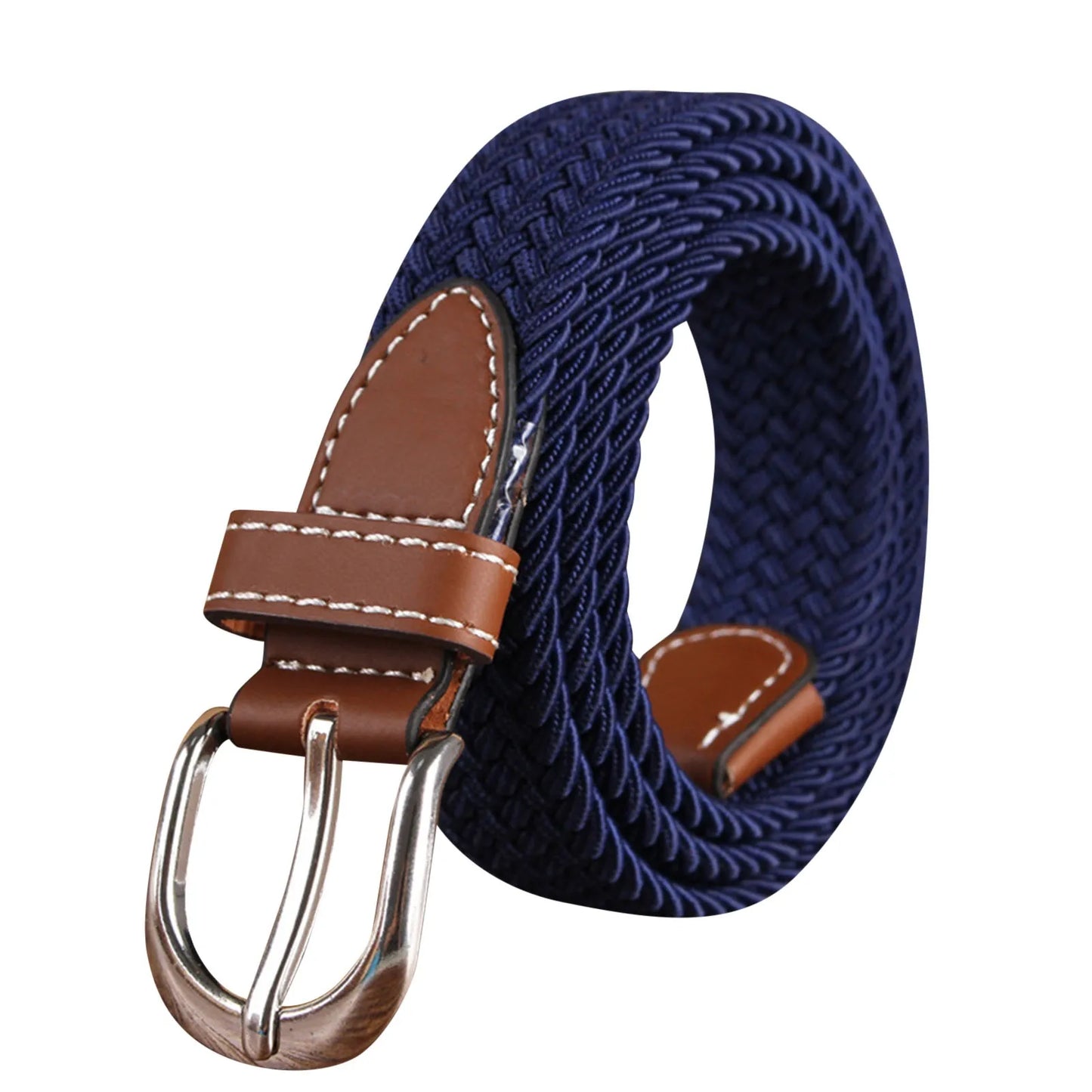 Magnolia Threads 35mm Stretch Belt - Braided Elastic Woven Men's Belt for Jeans