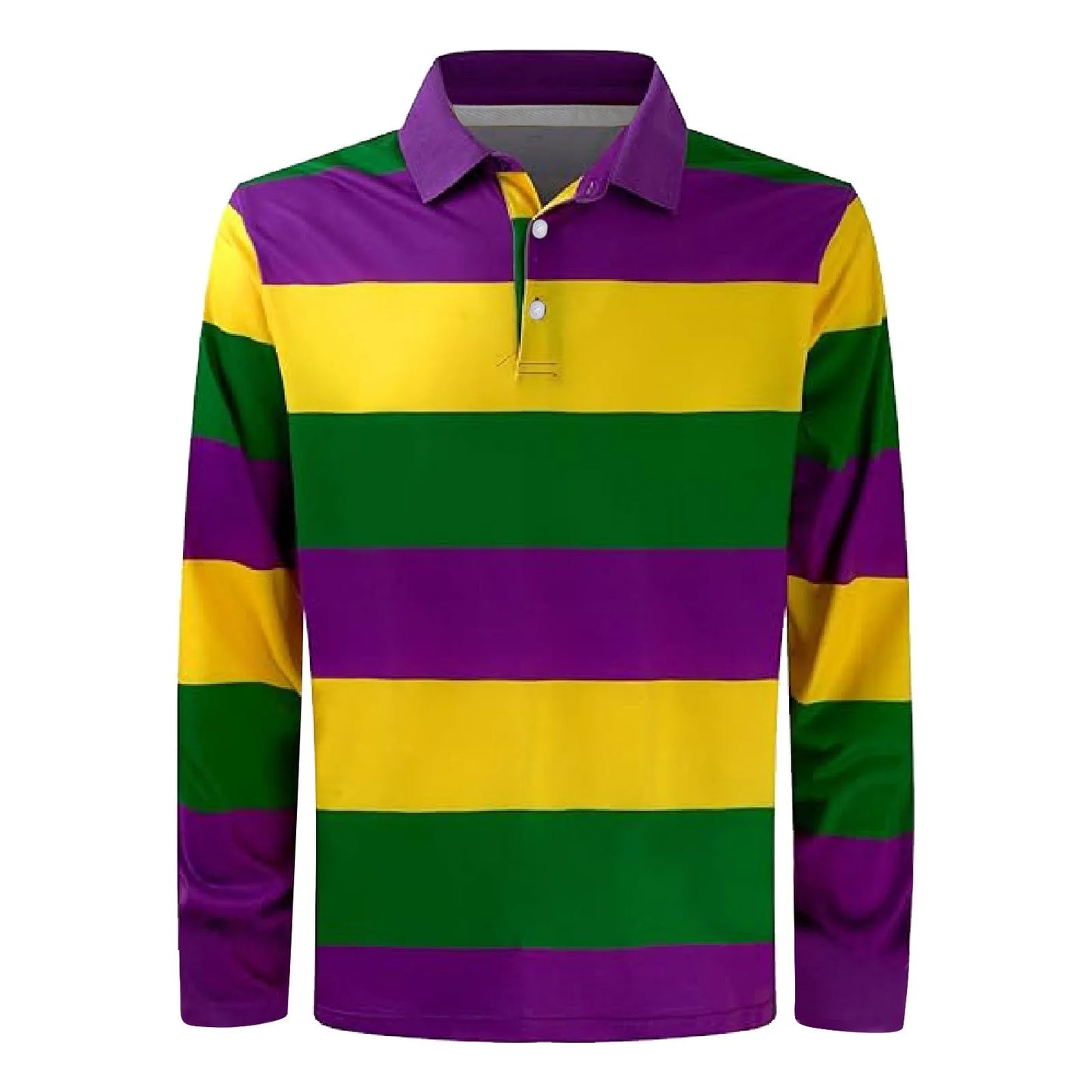 Southern Peacock Mardi Gras Polo Shirt