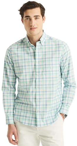 Nautica Men's Classic Fit Stretch Solid Long Sleeve Button Down Shirt