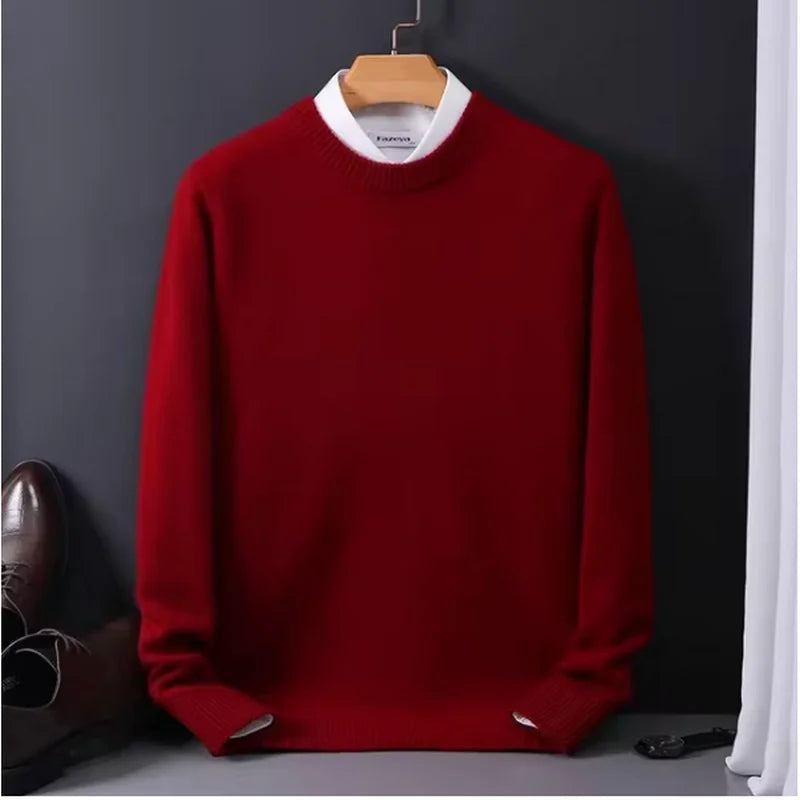 Southern Gent Luxurious Cashmere Crewneck Pullover: Loose Fit Elegance