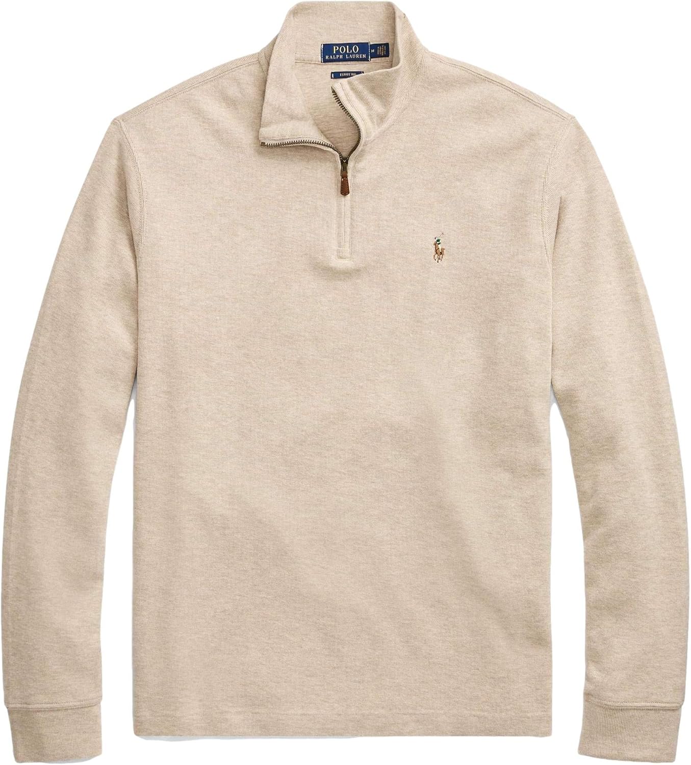 POLO RALPH LAUREN Men's Classic Estate-Rib Quarter-Zip Pullover Sweater