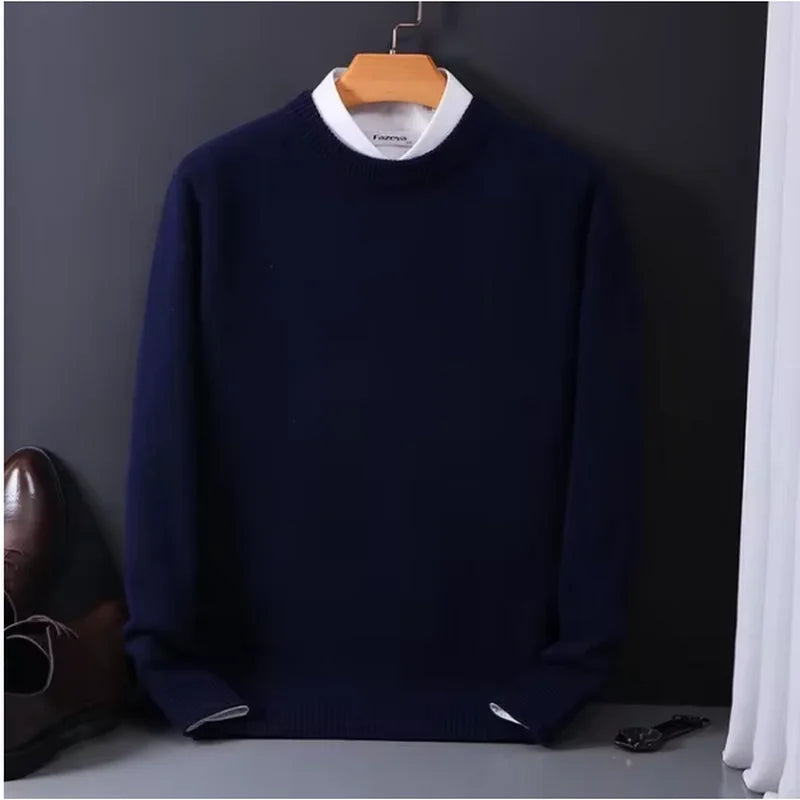 Southern Gent Luxurious Cashmere Crewneck Pullover: Loose Fit Elegance