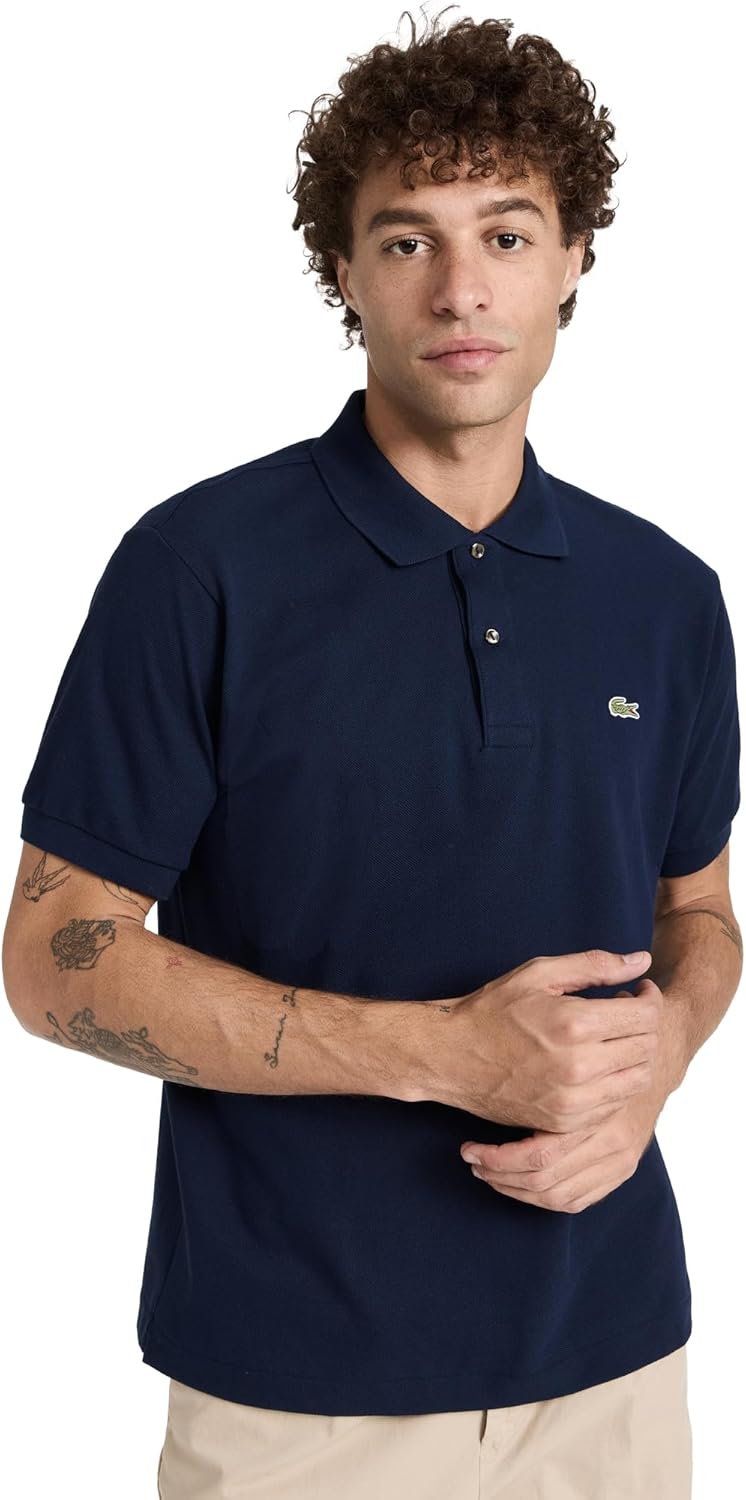 Lacoste Men's Short Sleeved Ribbed Collar Shirt